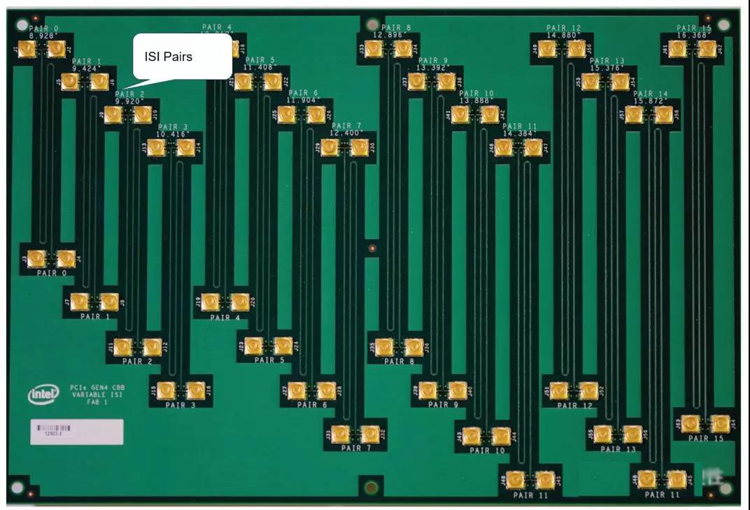 图 7 PCIE4.0 CEM ISI 夹具板 图 7 PCIE4.0 CEM ISI 夹具板