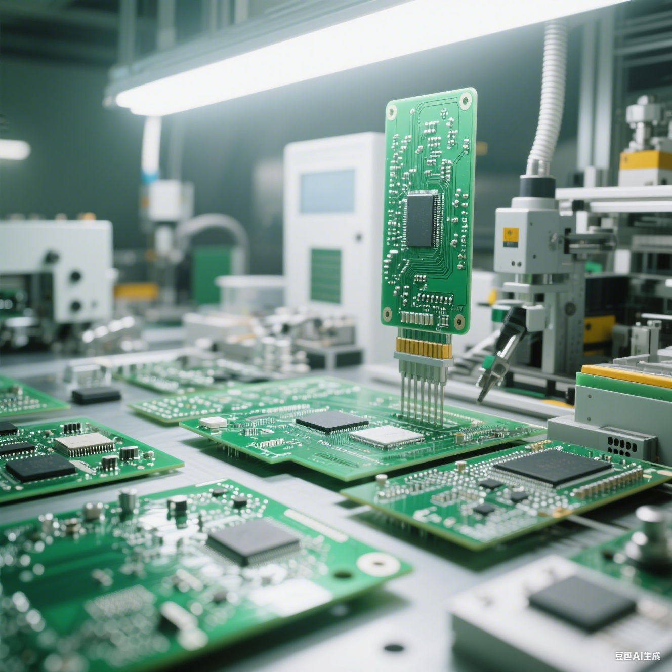 环保型HDI电路板制造，展示绿色材料和无铅焊接技术