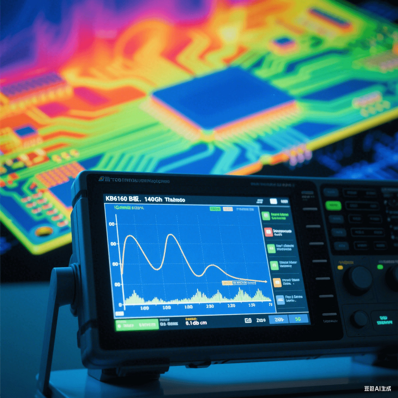 矢量网络分析仪屏幕显示KB6160基板传输曲线 矢量网络分析仪屏幕显示KB6160基板传输曲线