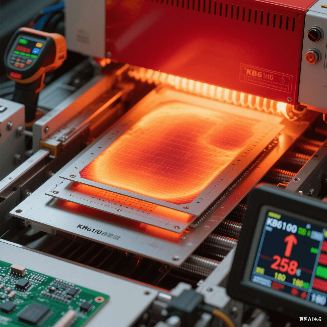 B6160样板在288℃热风下持续180秒 B6160样板在288℃热风下持续180秒