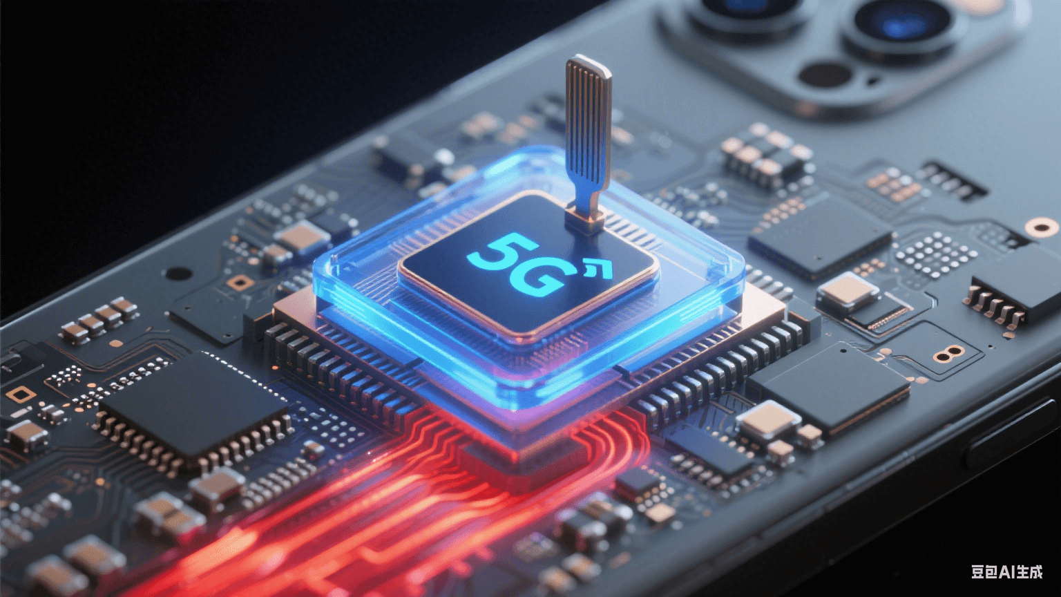 精致三维建模风的智能手机主板多层堆叠电镀填孔结构三维剖切图 精致三维建模风的智能手机主板多层堆叠电镀填孔结构三维剖切图