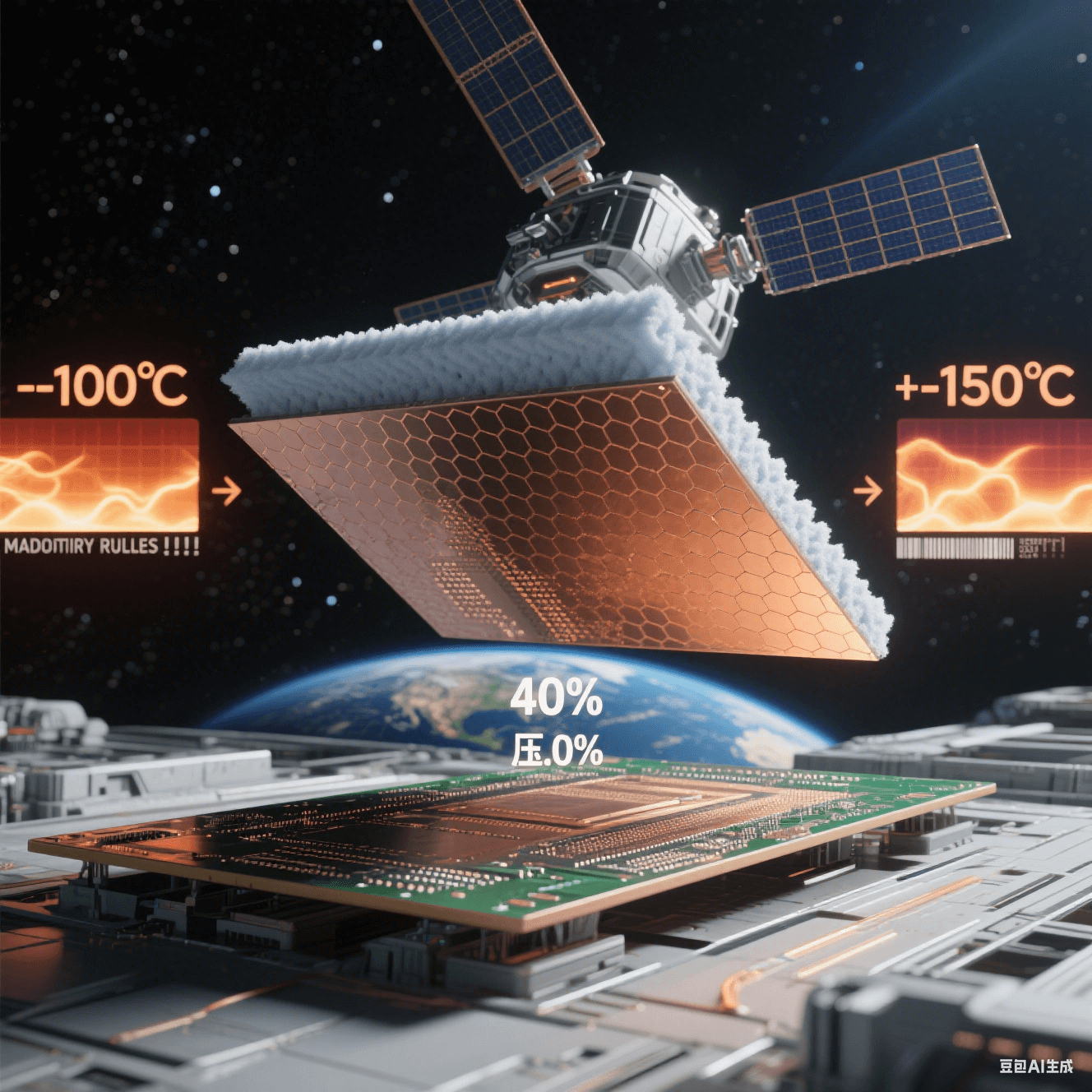 卫星轻量化混压：PMI泡沫基板减重35%并通过-100℃~150℃太空认证