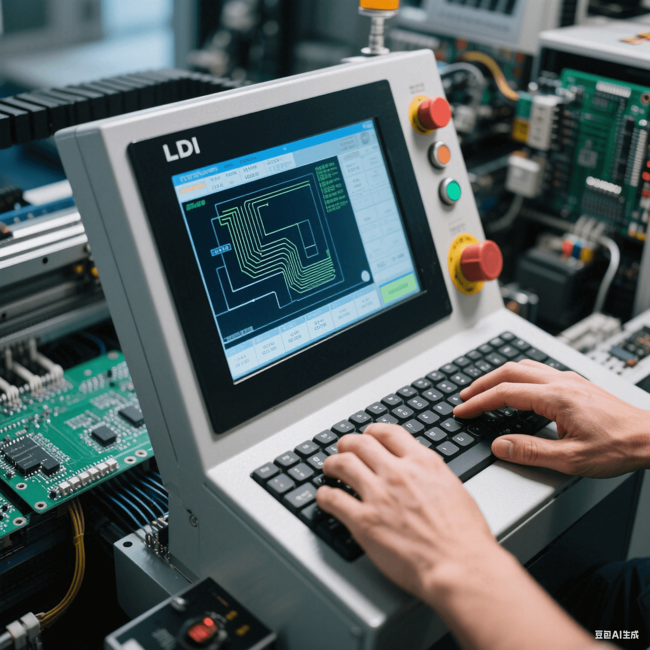 LDI设备加工高频线路特写