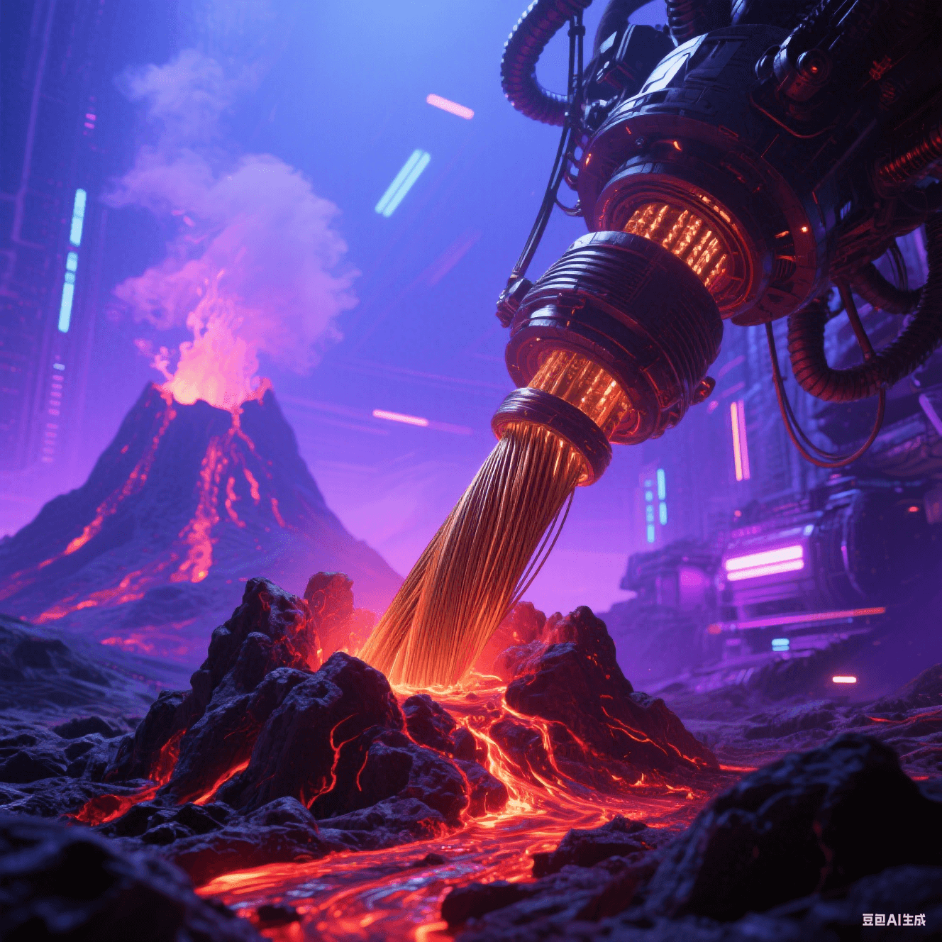 玄武岩纤维替代:火山岩熔融拉丝过程,暗红熔岩凝固成青铜色纤维束 玄武岩纤维替代:火山岩熔融拉丝过程,暗红熔岩凝固成青铜色纤维束