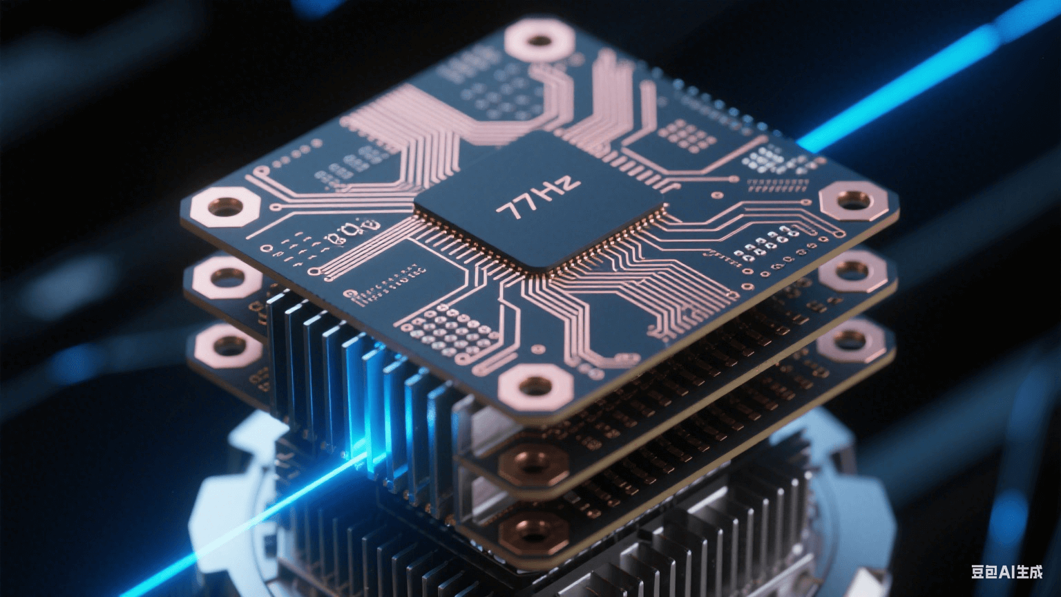 汽车毫米波雷达核心剖面特写,77GHzmanbetx体验厅
立体分层如晶簇,玫瑰金色铜箔嵌入墨玉色基材,幽蓝激光束动态显示信号路径,散热鳍片泛冷银光泽,背景为深空黑与量子蓝渐变,过孔呈蜂巢状几何结构 汽车毫米波雷达核心剖面特写,77GHzmanbetx体验厅
立体分层如晶簇,玫瑰金色铜箔嵌入墨玉色基材,幽蓝激光束动态显示信号路径,散热鳍片泛冷银光泽,背景为深空黑与量子蓝渐变,过孔呈蜂巢状几何结构