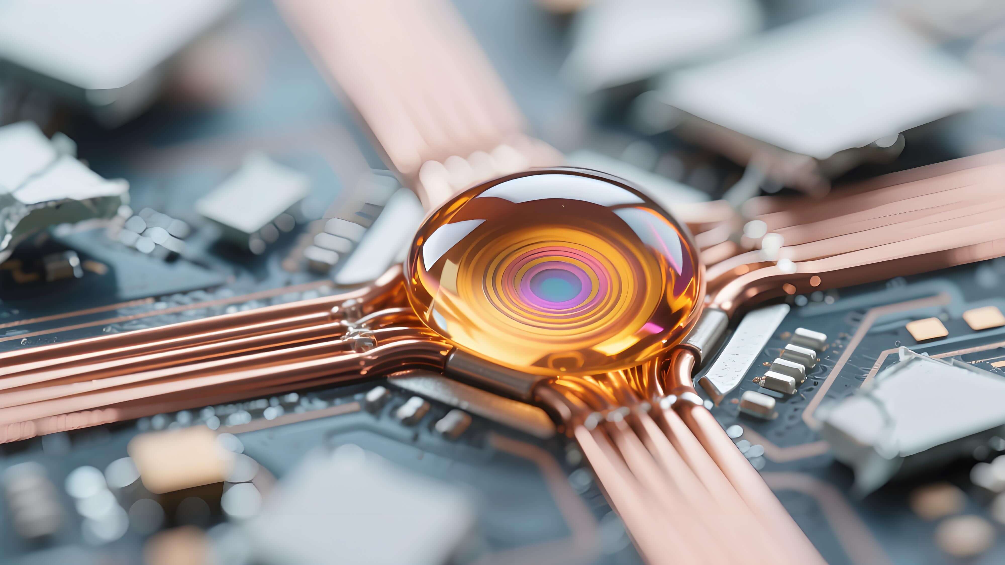 刚挠板弯折区泪滴形导线过渡抗应力设计显微摄影