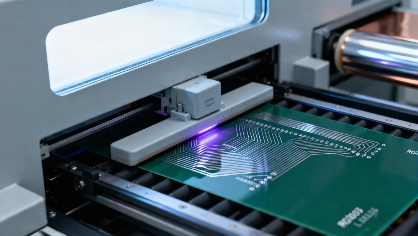 卫星通信高频板 LDI 工艺场景，0.076mm 线宽精度 + HVLP 铜箔实现阻抗偏差 ±5%