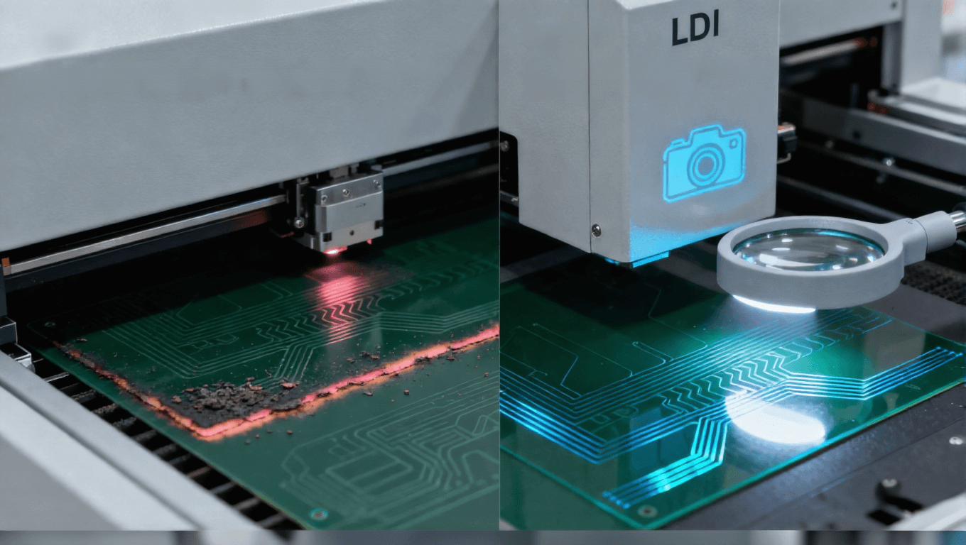 石墨烯基板激光雕刻场景，AI自适应能量调节减少85%残渣介电波动±0.1