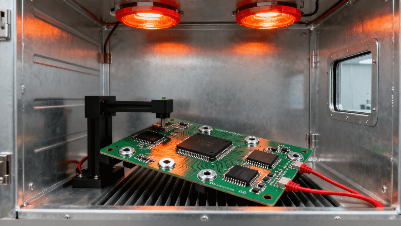 汽车电子PCB老化测试 发动机舱高温模拟 耐高温PCB板 加热灯
