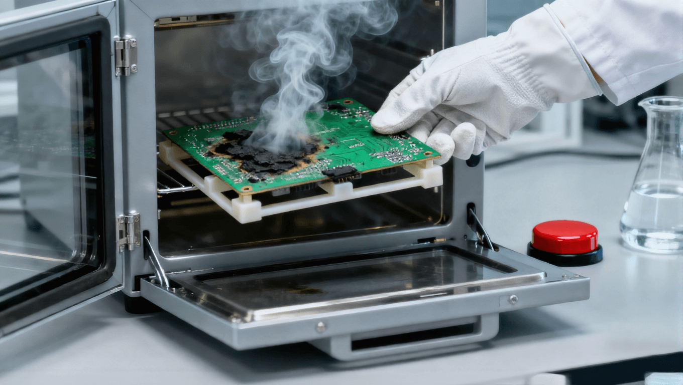 PCB老化测试异常处理 样品冒烟 绝缘手套 应急按钮