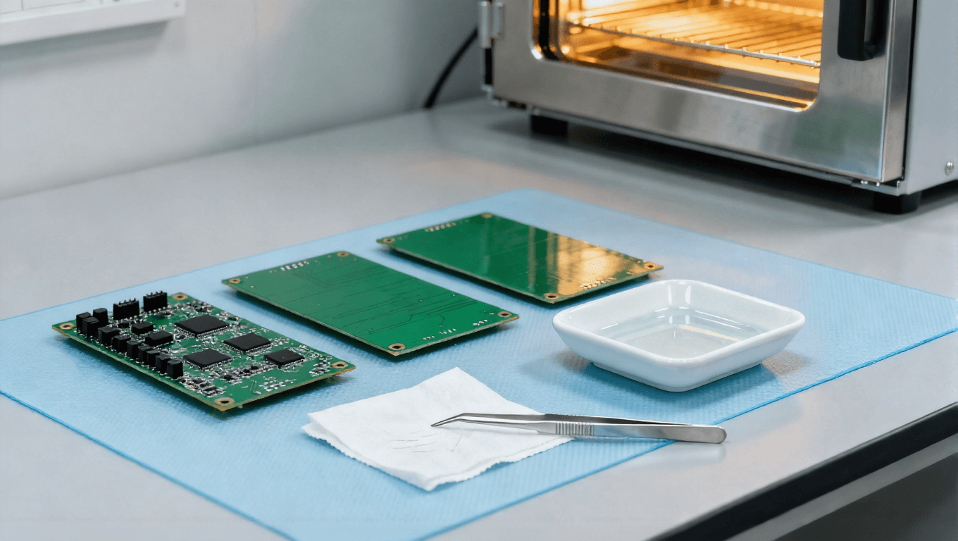 PCB老化测试前准备 样品预处理 异丙醇清洗 无尘擦拭纸