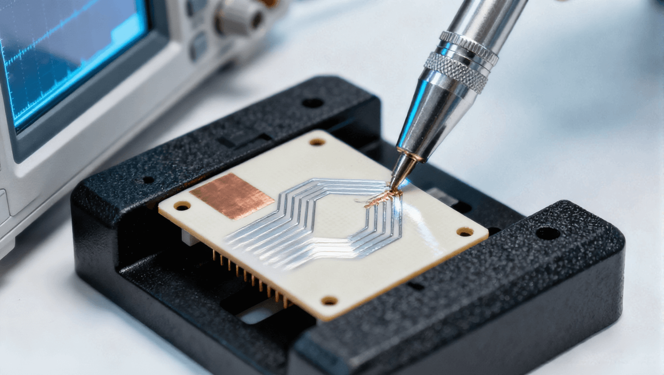 高频毫米波天线板 自动驾驶 77GHz 雷达板 车规测试 示波器探头 冷调光影 .png