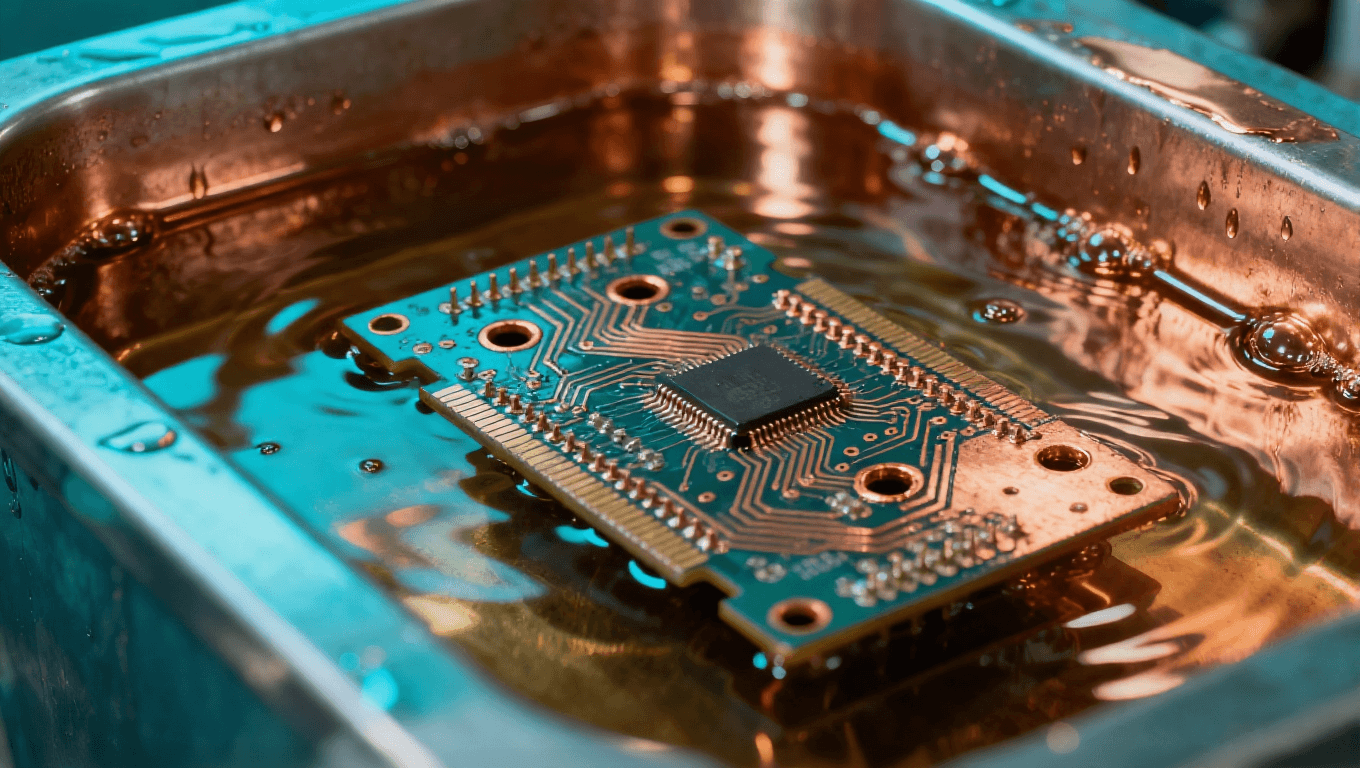 HDI板电镀与微孔填充工艺在化学槽中进行