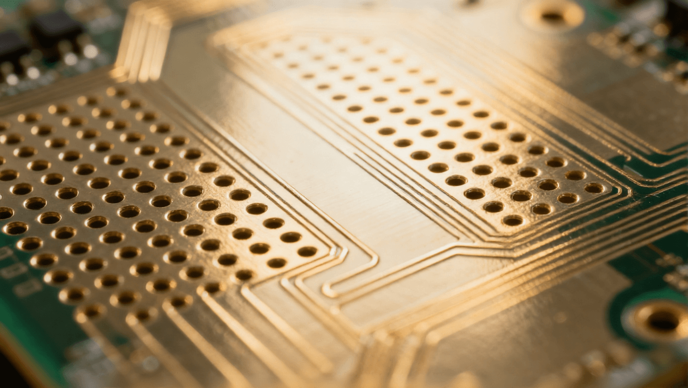 高密度互连板HDI使用脉冲电镀工艺，展现细线路与镀层均匀性