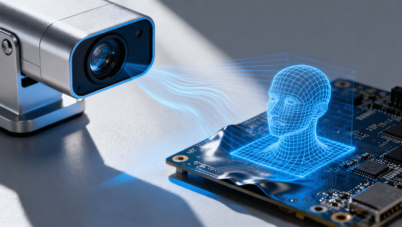 智能化矫正系统通过AI视觉检测电路板变形并生成三维网格图