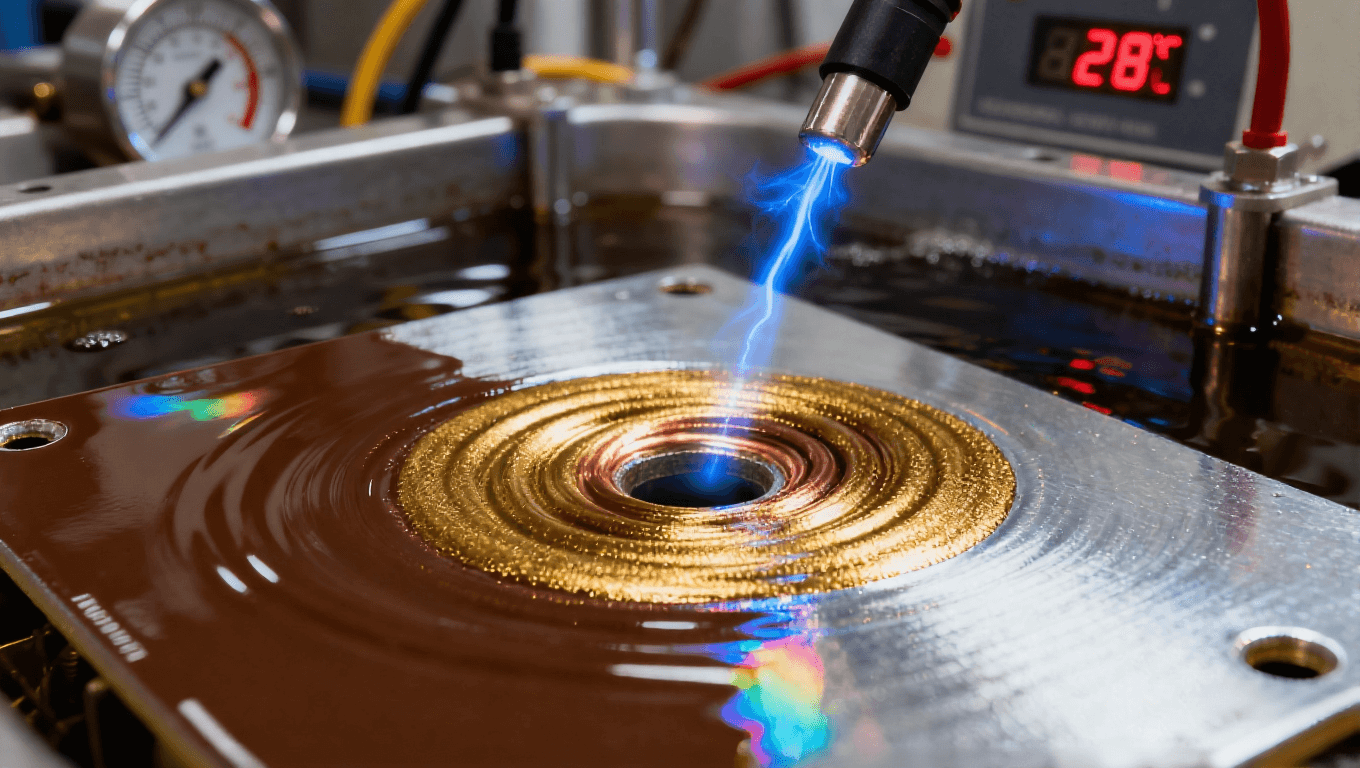 脉冲电镀工艺中铜离子动态沉积过程可视化演示