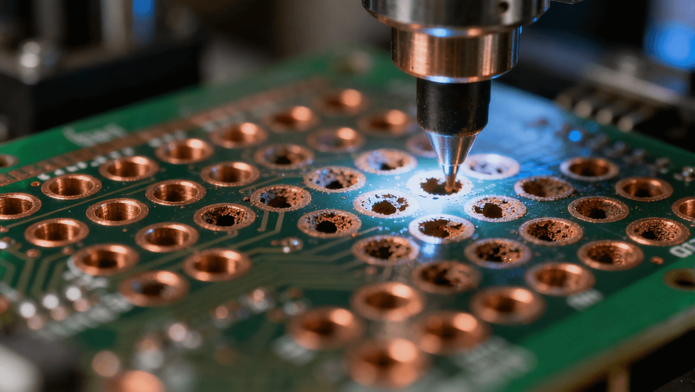 PCB沉铜工艺中高精度钻孔与孔壁金属化质量控制工业场景 PCB沉铜工艺中高精度钻孔与孔壁金属化质量控制工业场景