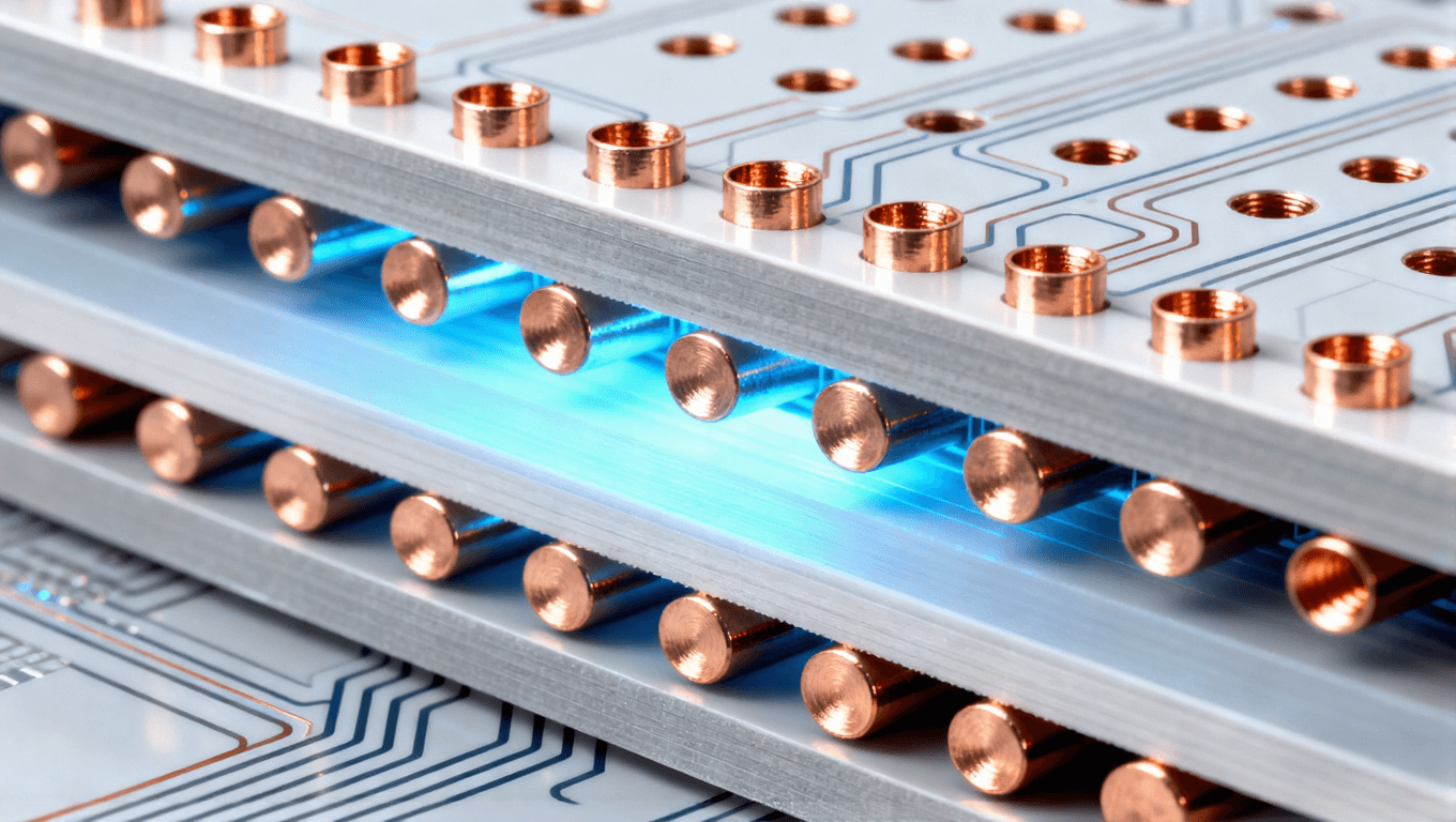 多层封装基板的剖面视角清晰呈现微过孔与盲埋孔的层间互联结构 多层封装基板的剖面视角清晰呈现微过孔与盲埋孔的层间互联结构