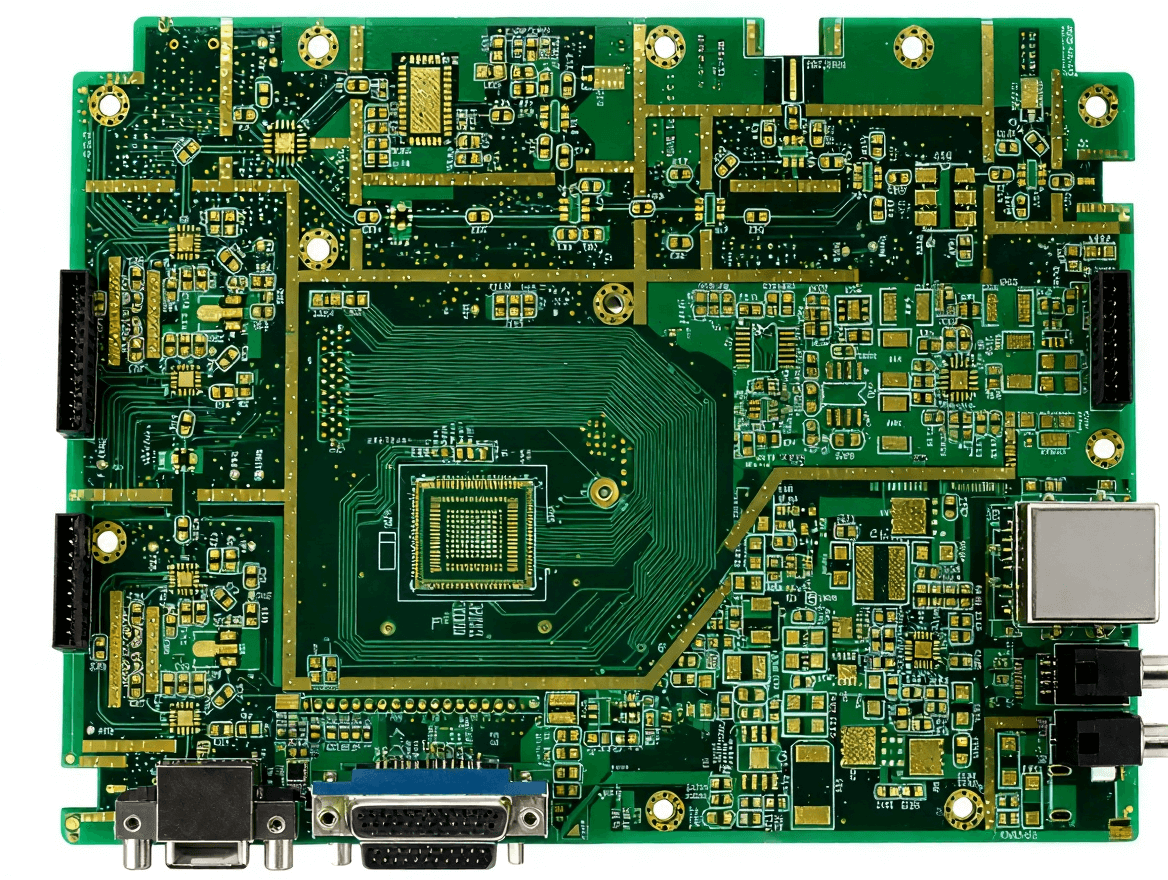 工控主板 PCB 实物图,精密焊接与高密度电路设计 工控主板 PCB 实物图,精密焊接与高密度电路设计