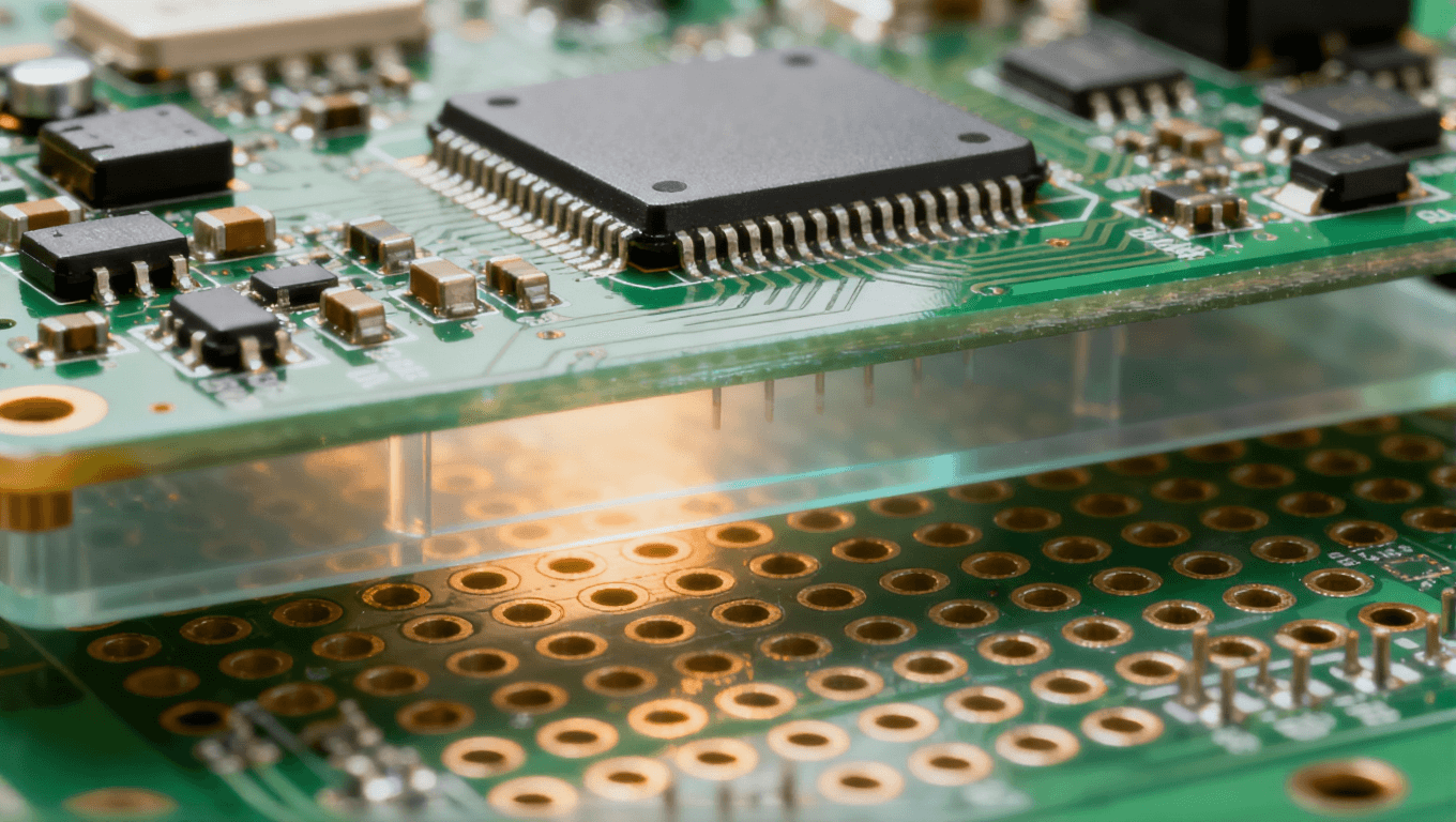 双面混装PCBA工艺结构示意图,表现回流焊与波峰焊在同一板上的融合应用 双面混装PCBA工艺结构示意图,表现回流焊与波峰焊在同一板上的融合应用