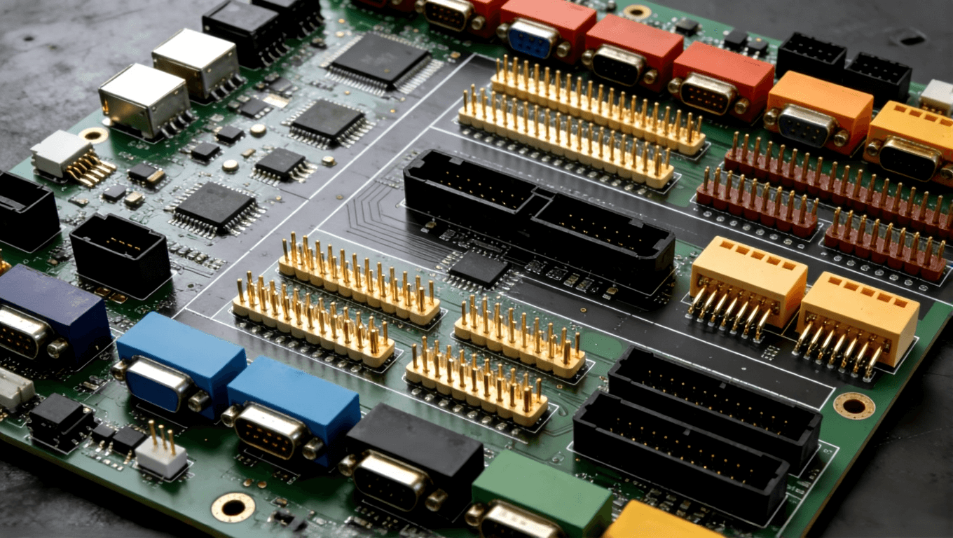 自动驾驶域控制器 PCB 多传感器接口模块化布局俯视图