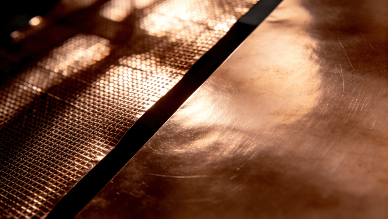 软硬结合板参考层对比:网格铜与实心铜材质细节,展示阻抗控制中的结构选择 软硬结合板参考层对比:网格铜与实心铜材质细节,展示阻抗控制中的结构选择