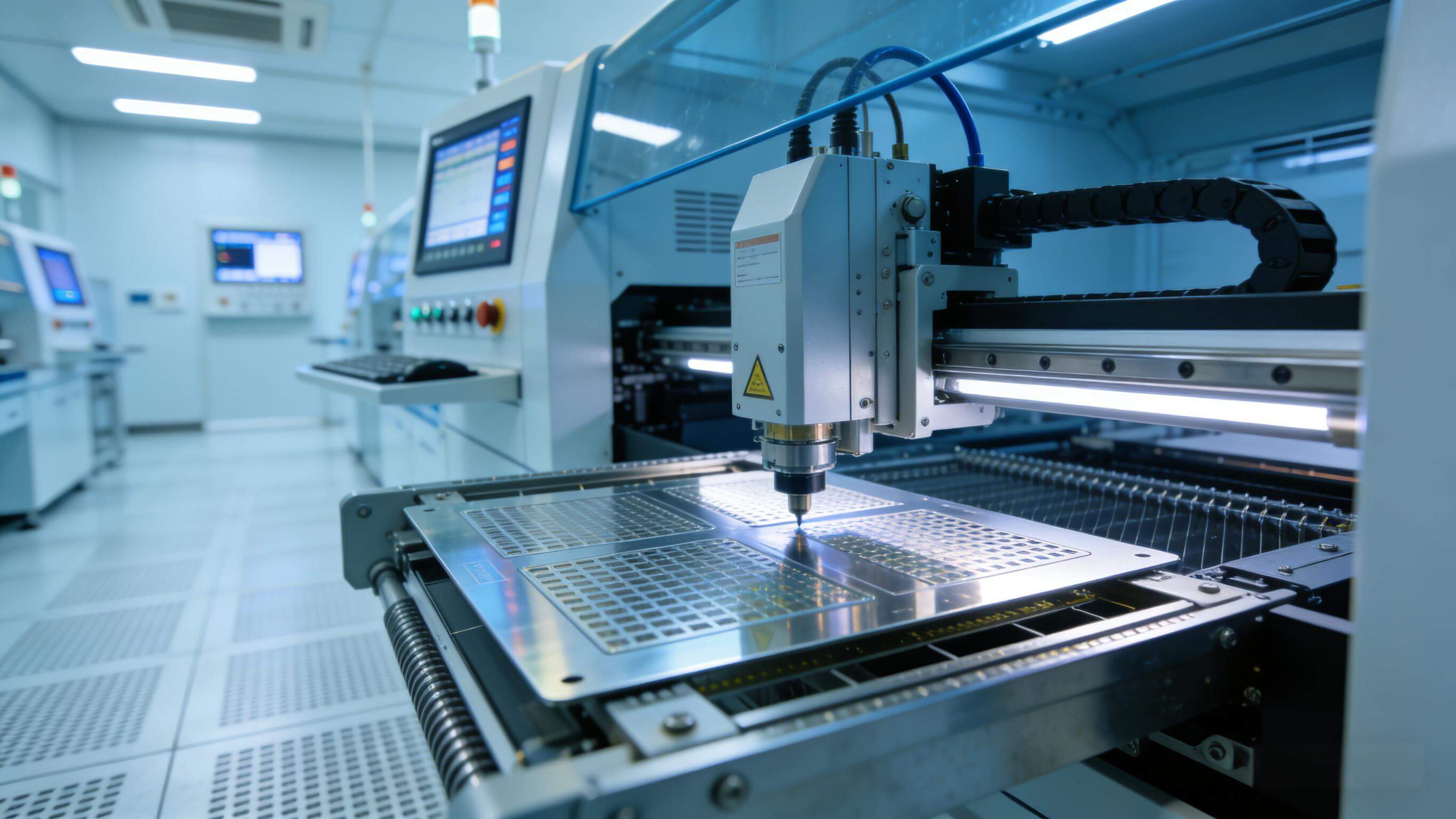 新一代超薄电路板钢网在先进SMT电子制造车间的应用场景